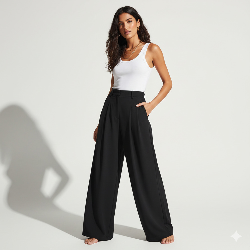 Mauve The Avery Black Pleated Wide Leg Anthro Pants EUC Retail $148 Sz Small